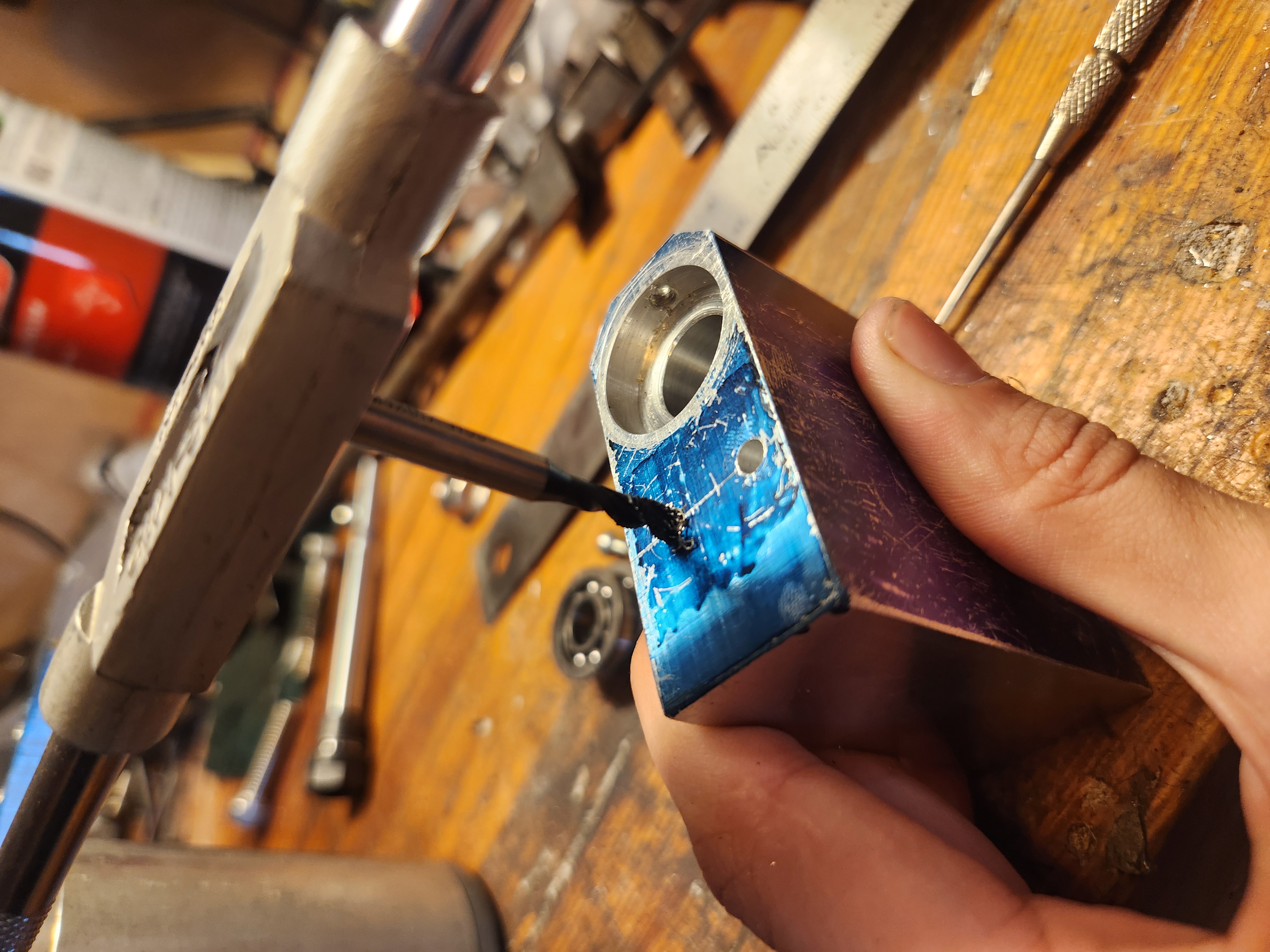 Cutting bearing seats and drilling main hole